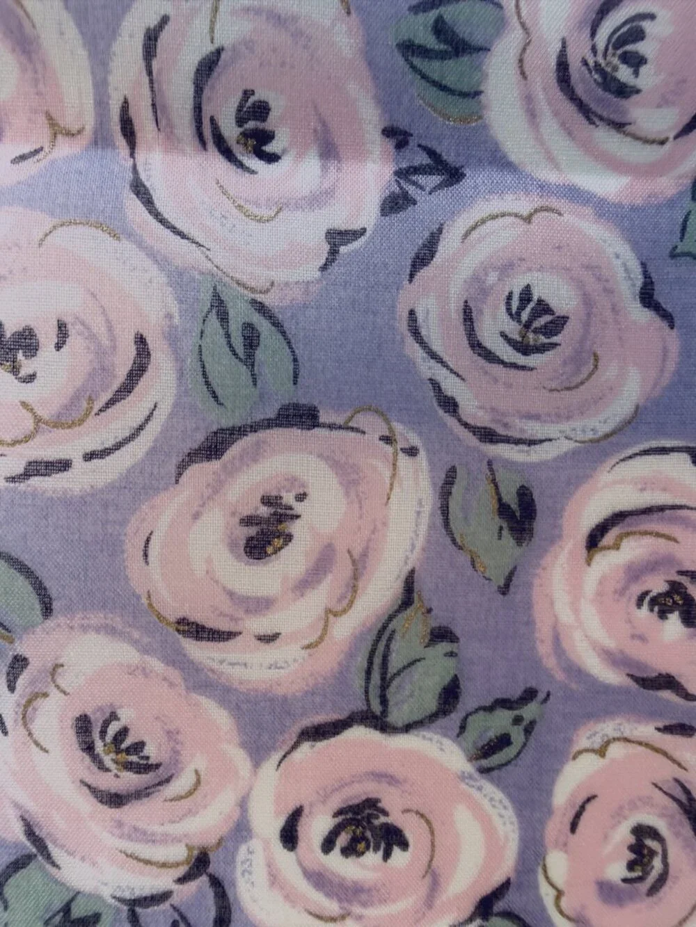 NWT Lancel Paris Floral Cotton Scarf Pink Roses 17